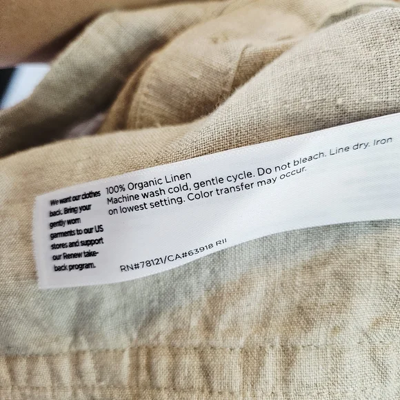 Eileen Fisher Organic Linen Tan Vest Petite Small - Picture 10 of 10